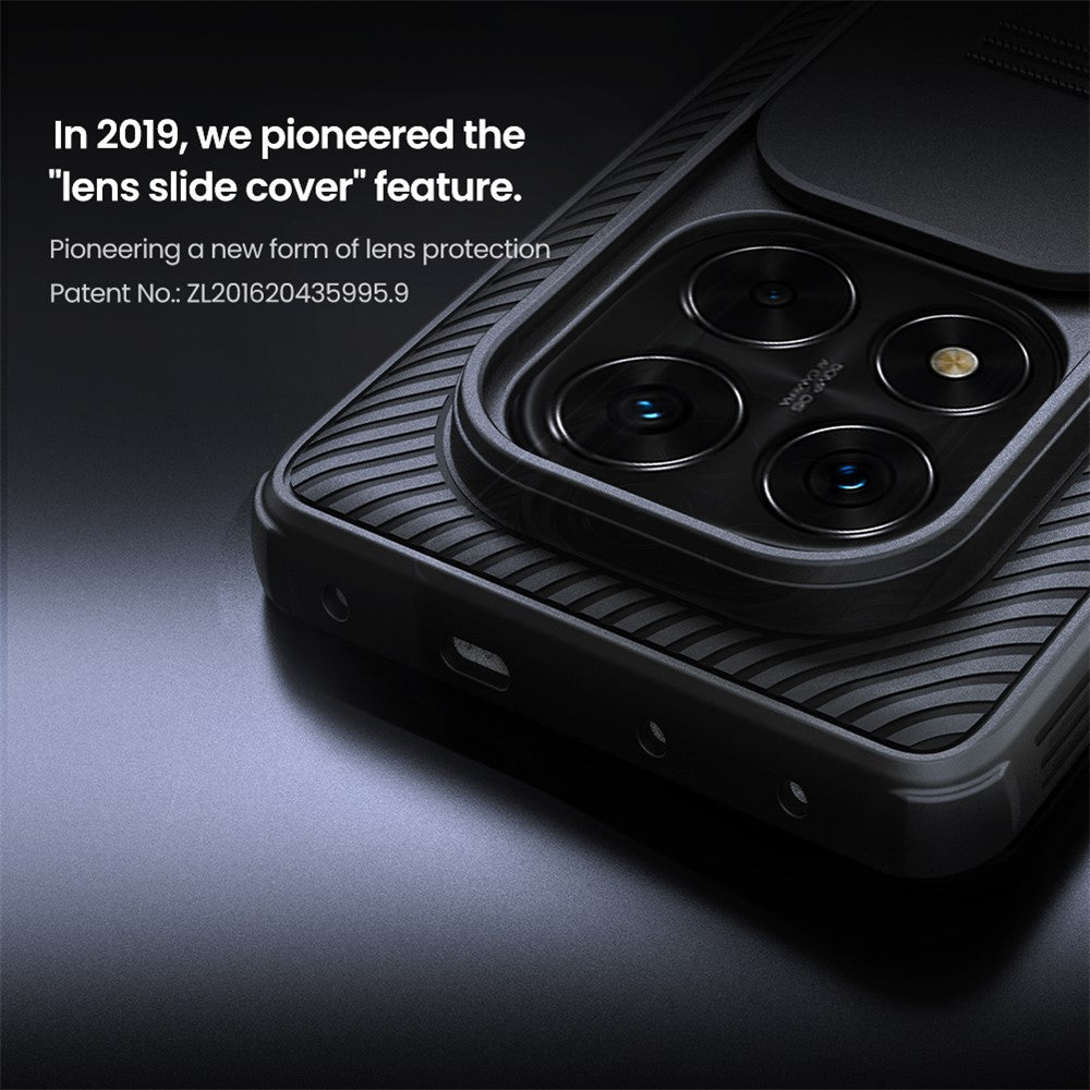 NILLKIN-Camshield-Pro-Series-for-Xiaomi-Redmi-Note-14-Pro-5G-/-Poco-X7-5G-Case-PC+TPU-Slide-Camera-Lid-Phone-Cover-Black