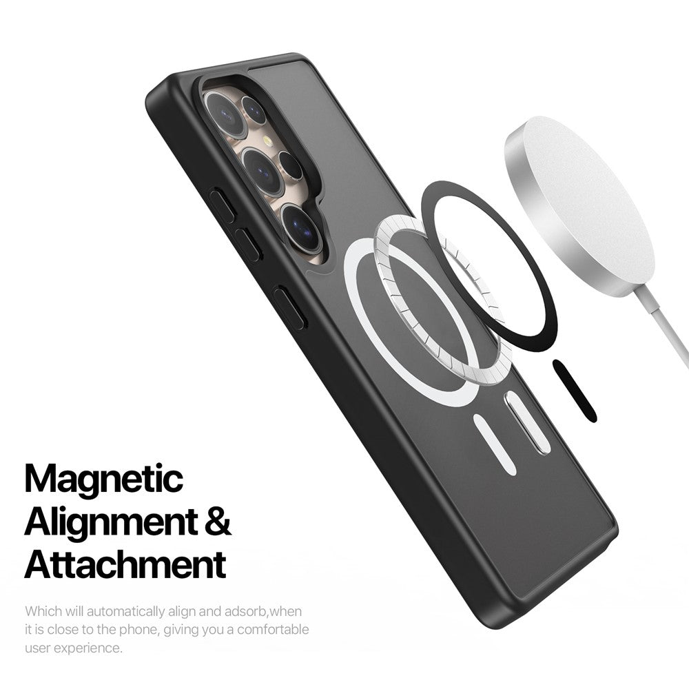 For-Samsung-Galaxy-S25-Ultra-Case-DUX-DUCIS-Yind-Series-PC+TPU-Phone-Cover-Compatible-with-MagSafe-Black