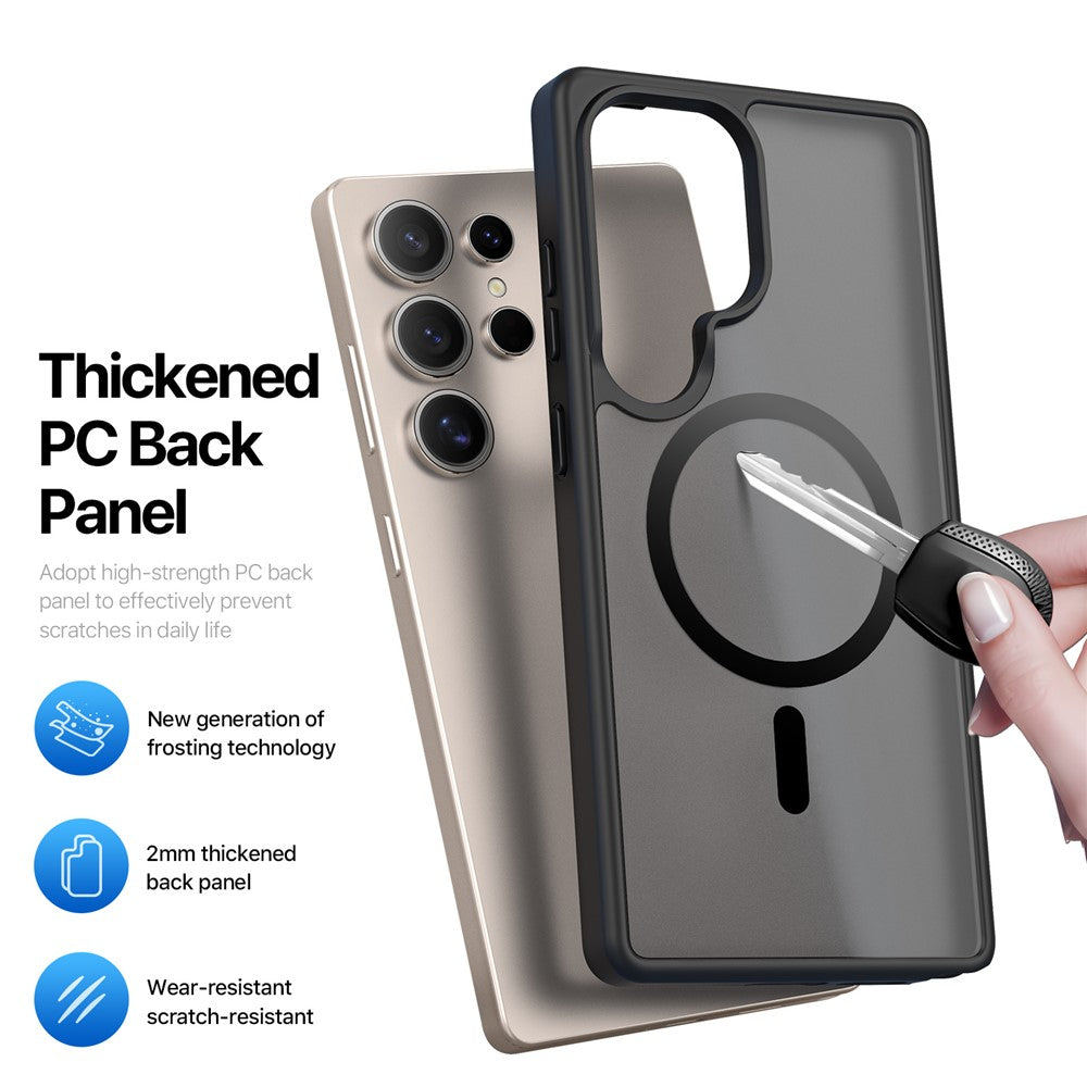 For-Samsung-Galaxy-S25-Ultra-Case-DUX-DUCIS-Yind-Series-PC+TPU-Phone-Cover-Compatible-with-MagSafe-Black