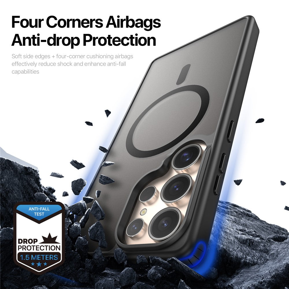 For-Samsung-Galaxy-S25-Ultra-Case-DUX-DUCIS-Yind-Series-PC+TPU-Phone-Cover-Compatible-with-MagSafe-Black