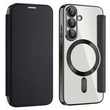 For-Samsung-Galaxy-S25-Case-Compatible-with-MagSafe-RFID-Blocking-Leather-Phone-Cover-Black