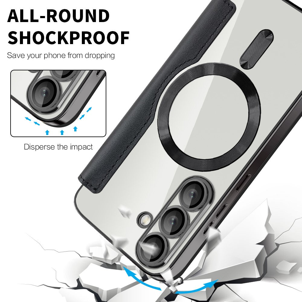 For-Samsung-Galaxy-S25-Case-Compatible-with-MagSafe-RFID-Blocking-Leather-Phone-Cover-Black