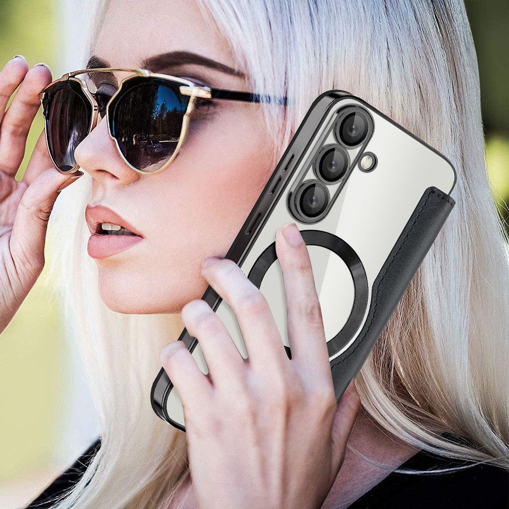 For-Samsung-Galaxy-S25-Case-Compatible-with-MagSafe-RFID-Blocking-Leather-Phone-Cover-Black