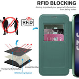 For-Samsung-Galaxy-S25-Case-Compatible-with-MagSafe-RFID-Blocking-Leather-Phone-Cover-Blackish-Green