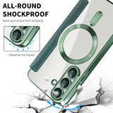 For-Samsung-Galaxy-S25-Case-Compatible-with-MagSafe-RFID-Blocking-Leather-Phone-Cover-Blackish-Green