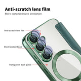 For-Samsung-Galaxy-S25-Case-Compatible-with-MagSafe-RFID-Blocking-Leather-Phone-Cover-Blackish-Green