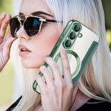 For-Samsung-Galaxy-S25-Case-Compatible-with-MagSafe-RFID-Blocking-Leather-Phone-Cover-Blackish-Green