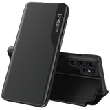 For-Samsung-Galaxy-S25-Ultra-Case-View-Window-PU-Leather-Stand-Cover-Black