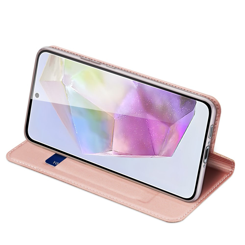 For-Samsung-Galaxy-A56-5G-/-A36-5G-Case-DUX-DUCIS-Skin-Pro-Series-Leather-Cover-Card-Holder-Pink