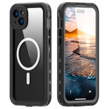 REDPEPPER-Dot+-Series-For-iPhone-15-Phone-Case-Compatible-with-MagSafe-IP68-Waterproof-Clear-Phone-Cover-Black