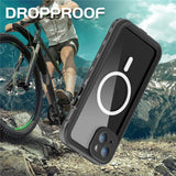 REDPEPPER-Dot+-Series-For-iPhone-15-Phone-Case-Compatible-with-MagSafe-IP68-Waterproof-Clear-Phone-Cover-Black