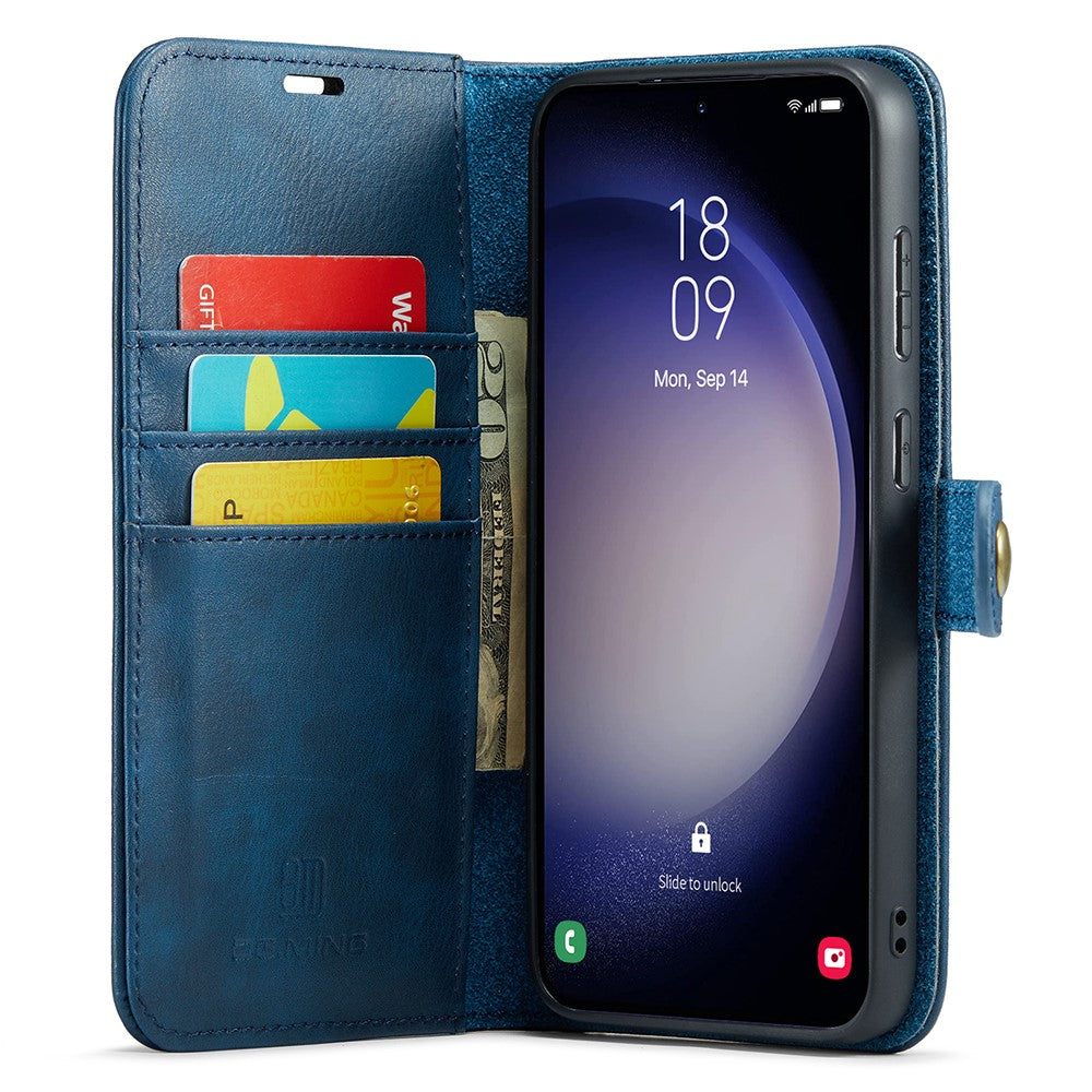 DG.MING-for-Samsung-Galaxy-S25-Case-Detachable-Split-Leather-Phone-Cover-Blue