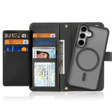 For-Samsung-Galaxy-S25-Case-DUX-DUCIS-Lawa-Series-Detachable-Magnetic-Cowhide-Leather-Cover-Zipper-Wallet-Black