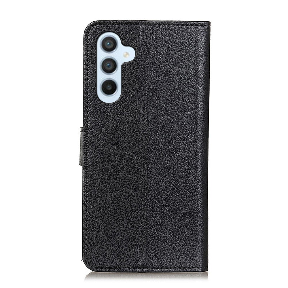 For-Samsung-Galaxy-A36-5G-Wallet-Case-PU-Leather-Phone-Cover-Litchi-Texture-Black