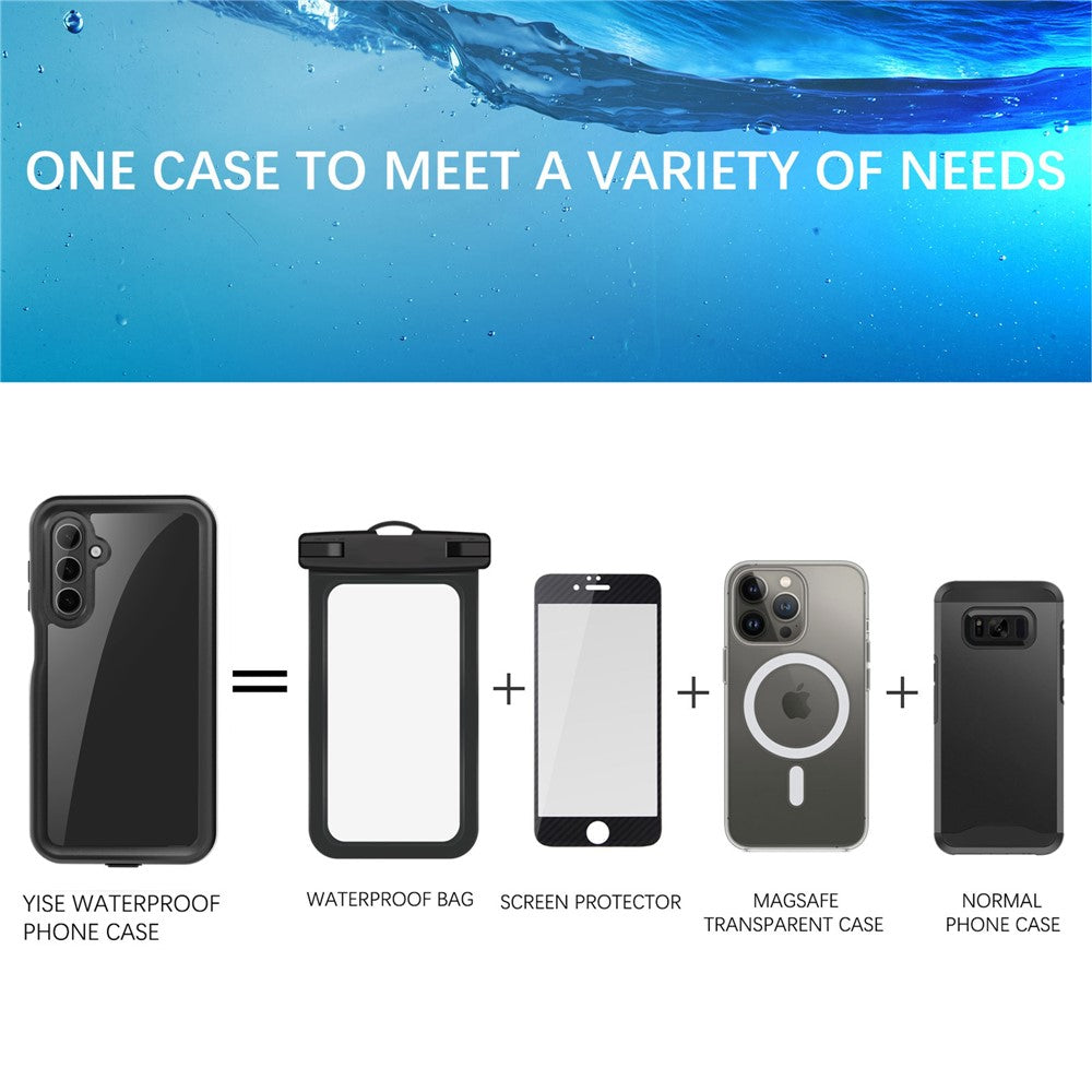 REDPEPPER-For-Samsung-Galaxy-A16-5G-/-4G-Case-IP68-Waterproof-PC+TPU-Phone-Cover-Black
