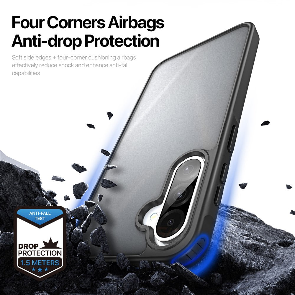 For-Samsung-Galaxy-A56-5G-/-A36-5G-Case-DUX-DUCIS-Yind-Series-Matte-Anti-Fingerprint-TPU+PC-Phone-Back-Cover-Black