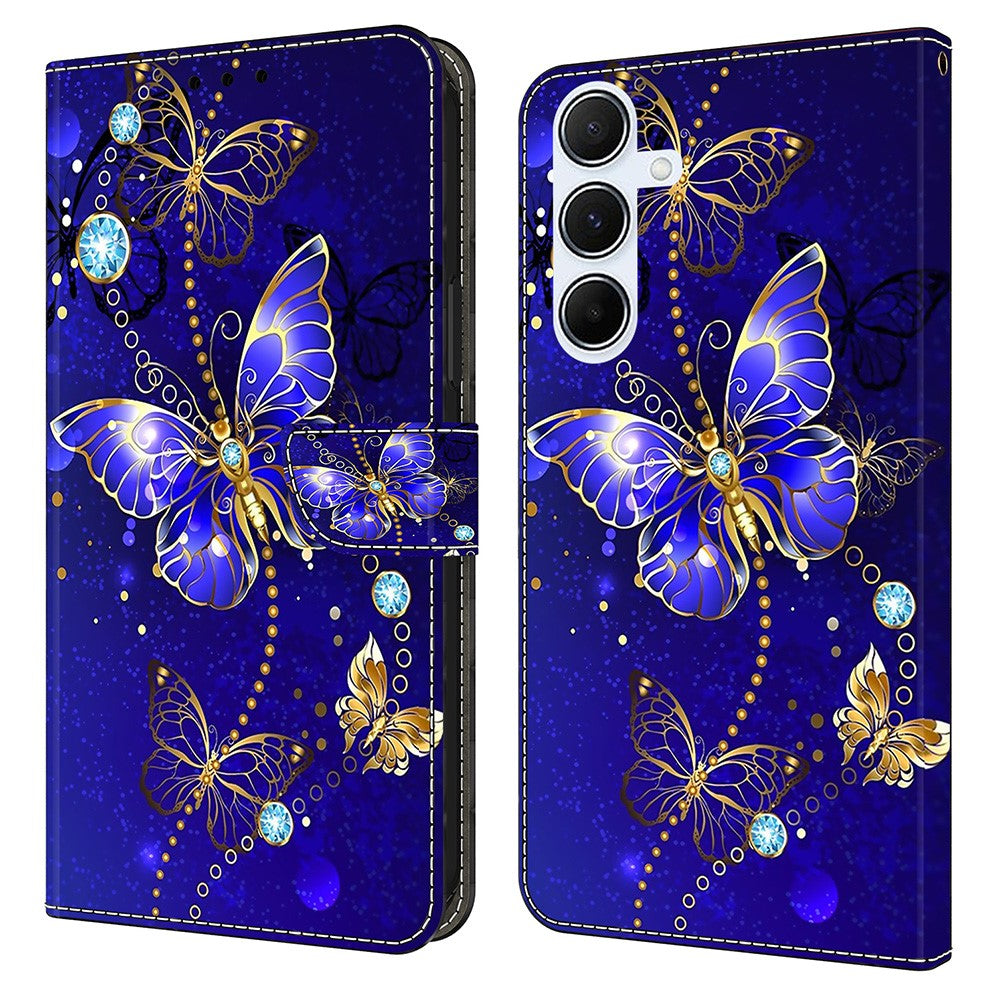 For-Samsung-Galaxy-A36-5G-/-A56-5G-Case-3D-Pattern-PU-Leather-Wallet-Phone-Cover-with-Stand-Diamond-Butterfly