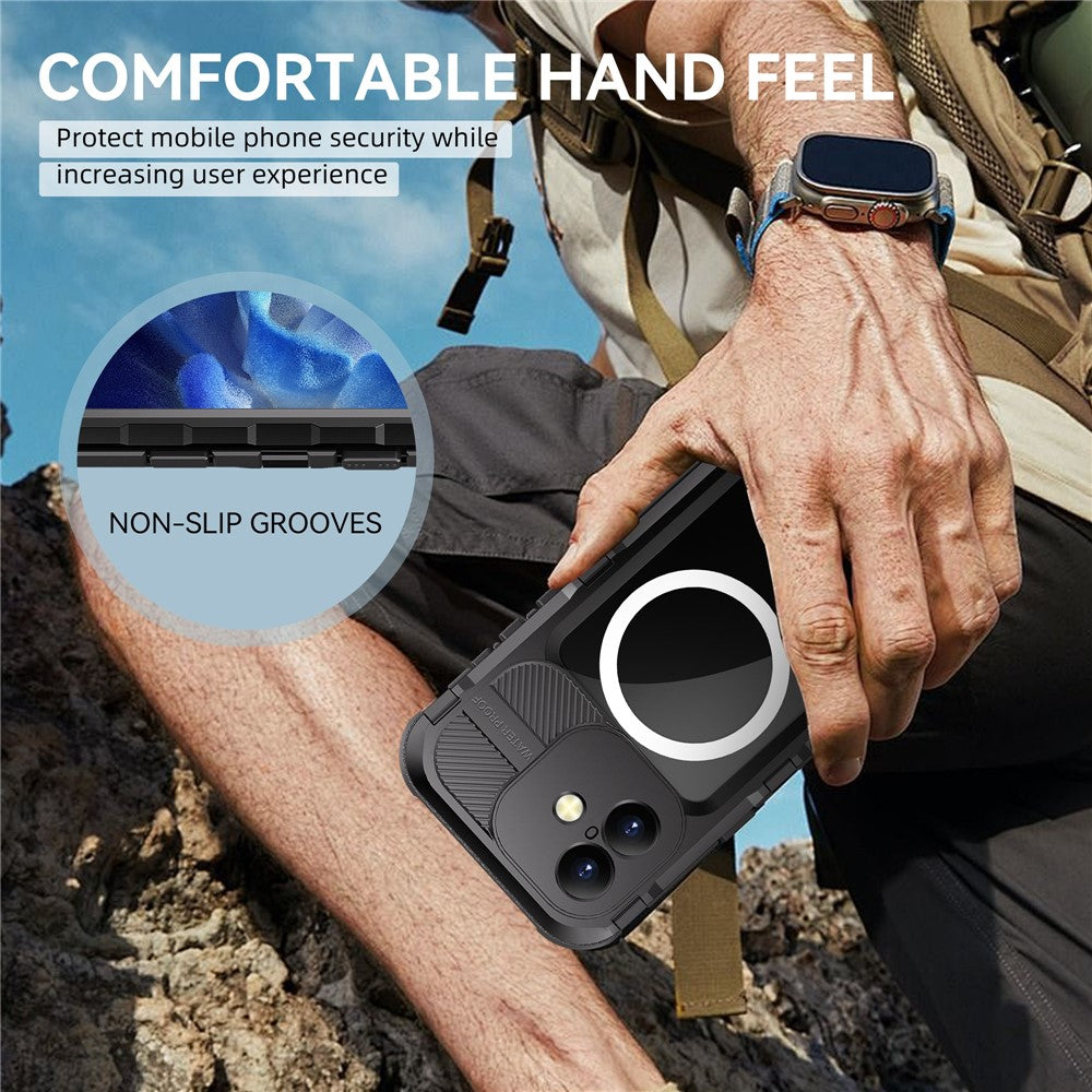 SHELLBOX-M-Series-For-iPhone-16-IP68-Waterproof-Case-Metal-Diving-Phone-Cover-Compatible-with-MagSafe-Black