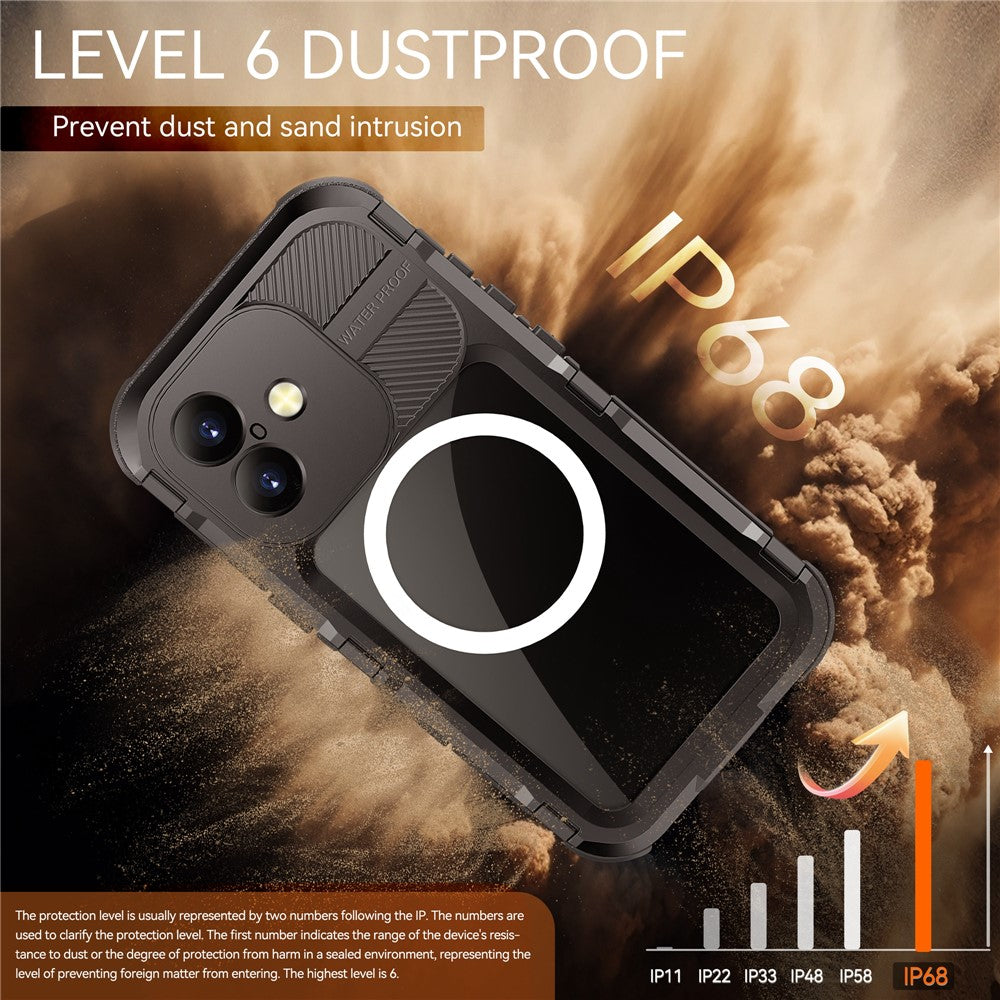 SHELLBOX-M-Series-For-iPhone-16-IP68-Waterproof-Case-Metal-Diving-Phone-Cover-Compatible-with-MagSafe-Black