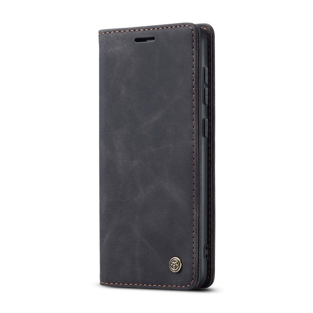 For-Samsung-Galaxy-S25-Case-CASEME-013-Series-Card-Holder-Stand-Leather-Phone-Cover-Black
