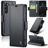 For-Samsung-Galaxy-S25-Leather-Case-CASEME-023-RFID-Blocking-3-Card-Slot-Mobile-Cover-Black