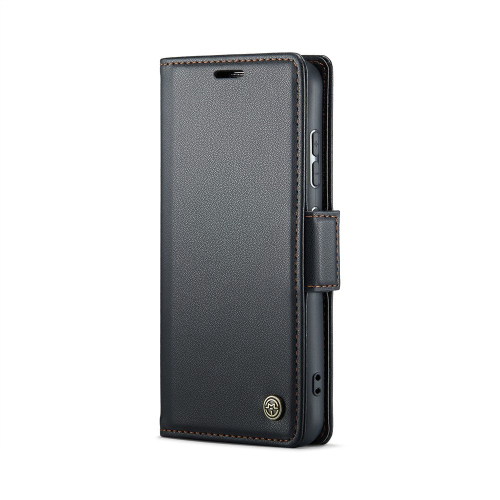 For-Samsung-Galaxy-S25-Leather-Case-CASEME-023-RFID-Blocking-3-Card-Slot-Mobile-Cover-Black