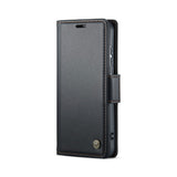 For-Samsung-Galaxy-S25-Leather-Case-CASEME-023-RFID-Blocking-3-Card-Slot-Mobile-Cover-Black