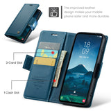 For-Samsung-Galaxy-S25-Leather-Case-CASEME-023-RFID-Blocking-3-Card-Slot-Mobile-Cover-Blue