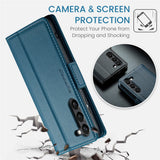 For-Samsung-Galaxy-S25-Leather-Case-CASEME-023-RFID-Blocking-3-Card-Slot-Mobile-Cover-Blue