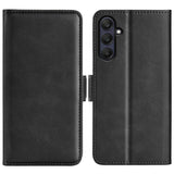 For-Samsung-Galaxy-A26-5G-Stand-Case-Calf-Texture-Leather-Wallet-Phone-Cover-Black