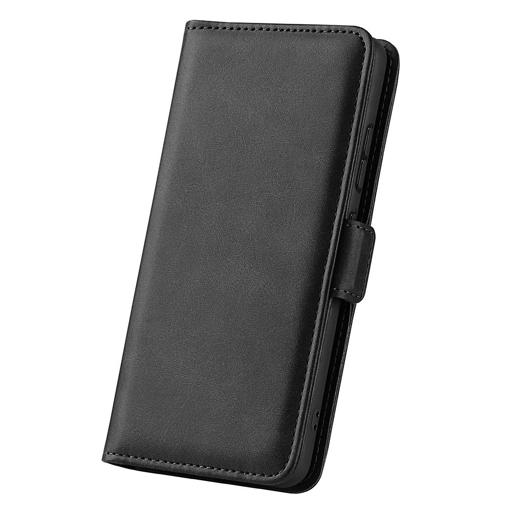 For-Samsung-Galaxy-A26-5G-Stand-Case-Calf-Texture-Leather-Wallet-Phone-Cover-Black