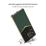 GKK-For-Samsung-Galaxy-S25-Ultra-Cases-Electroplating-PU-Leather+PC+TPU-Phone-Cover-Black