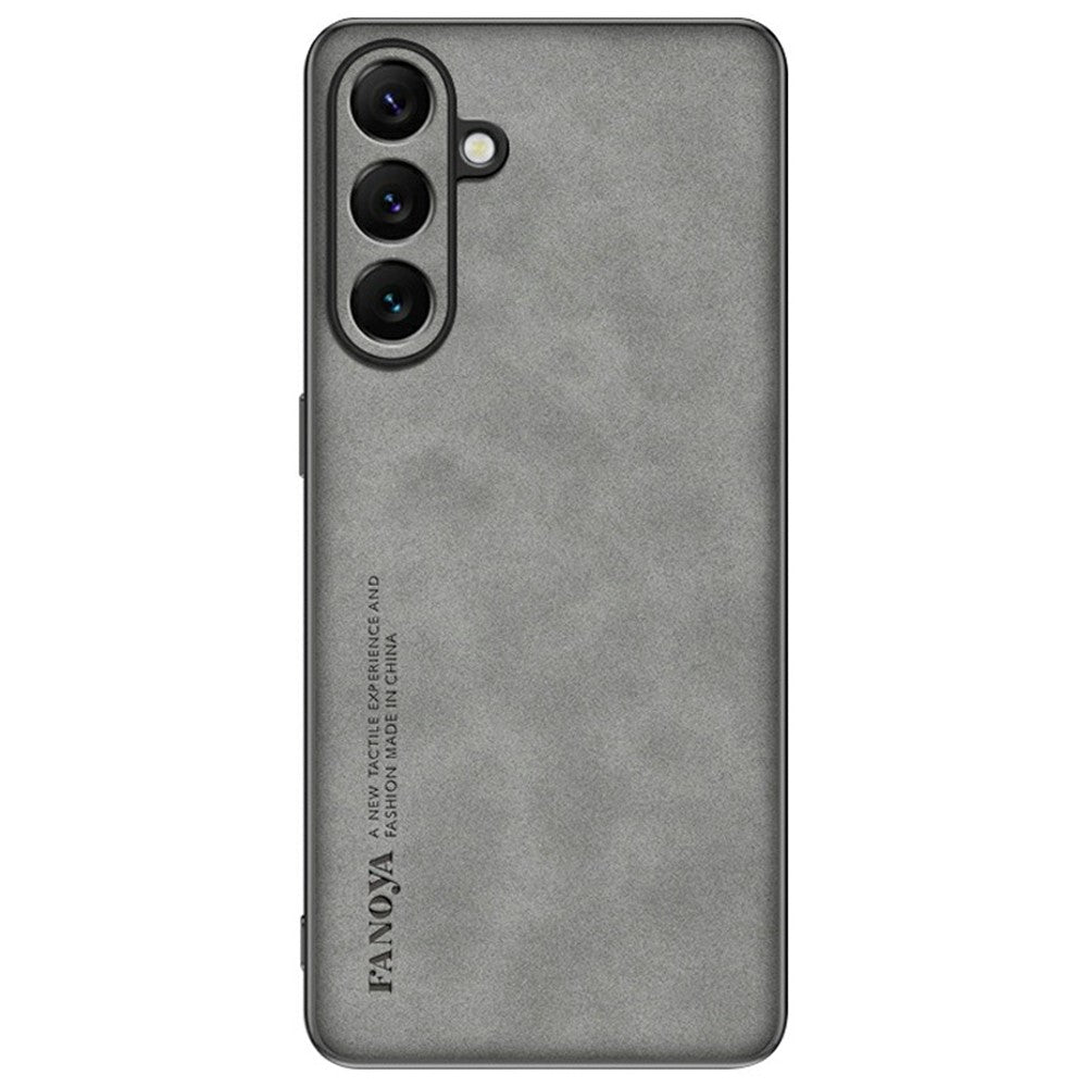 For-Samsung-Galaxy-A26-5G-Case-Suede-Leather-Texture-TPU-+-PU-Phone-Back-Cover-Grey