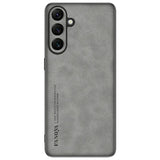 For-Samsung-Galaxy-A26-5G-Case-Suede-Leather-Texture-TPU-+-PU-Phone-Back-Cover-Grey
