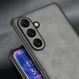 For-Samsung-Galaxy-A26-5G-Case-Suede-Leather-Texture-TPU-+-PU-Phone-Back-Cover-Grey
