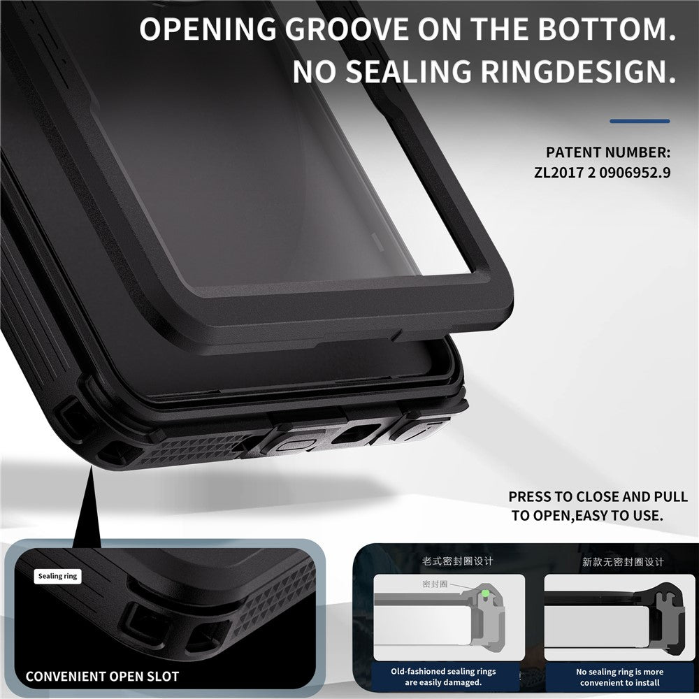 REDPEPPER-For-Samsung-Galaxy-S25-Ultra-IP68-Waterproof-Magnetic-Case-Clear-Phone-Cover-Black