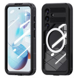 REDPEPPER-For-Samsung-Galaxy-S25-IP68-Waterproof-Magnetic-Case-Clear-Phone-Cover-Black
