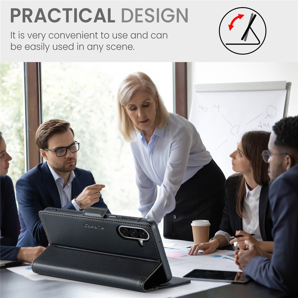 For-Samsung-Galaxy-A26-5G-Leather-Case-CASEME-023-RFID-Blocking-3-Card-Slot-Mobile-Cover-Black