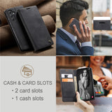 CASEME-013-Series-For-Samsung-Galaxy-A56-5G-Case-Card-Holder-Stand-Leather-Phone-Cover-Black