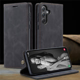 CASEME-013-Series-For-Samsung-Galaxy-A56-5G-Case-Card-Holder-Stand-Leather-Phone-Cover-Black