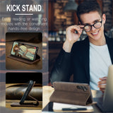 CASEME-013-Series-For-Samsung-Galaxy-A56-5G-Case-Card-Holder-Stand-Leather-Phone-Cover-Coffee