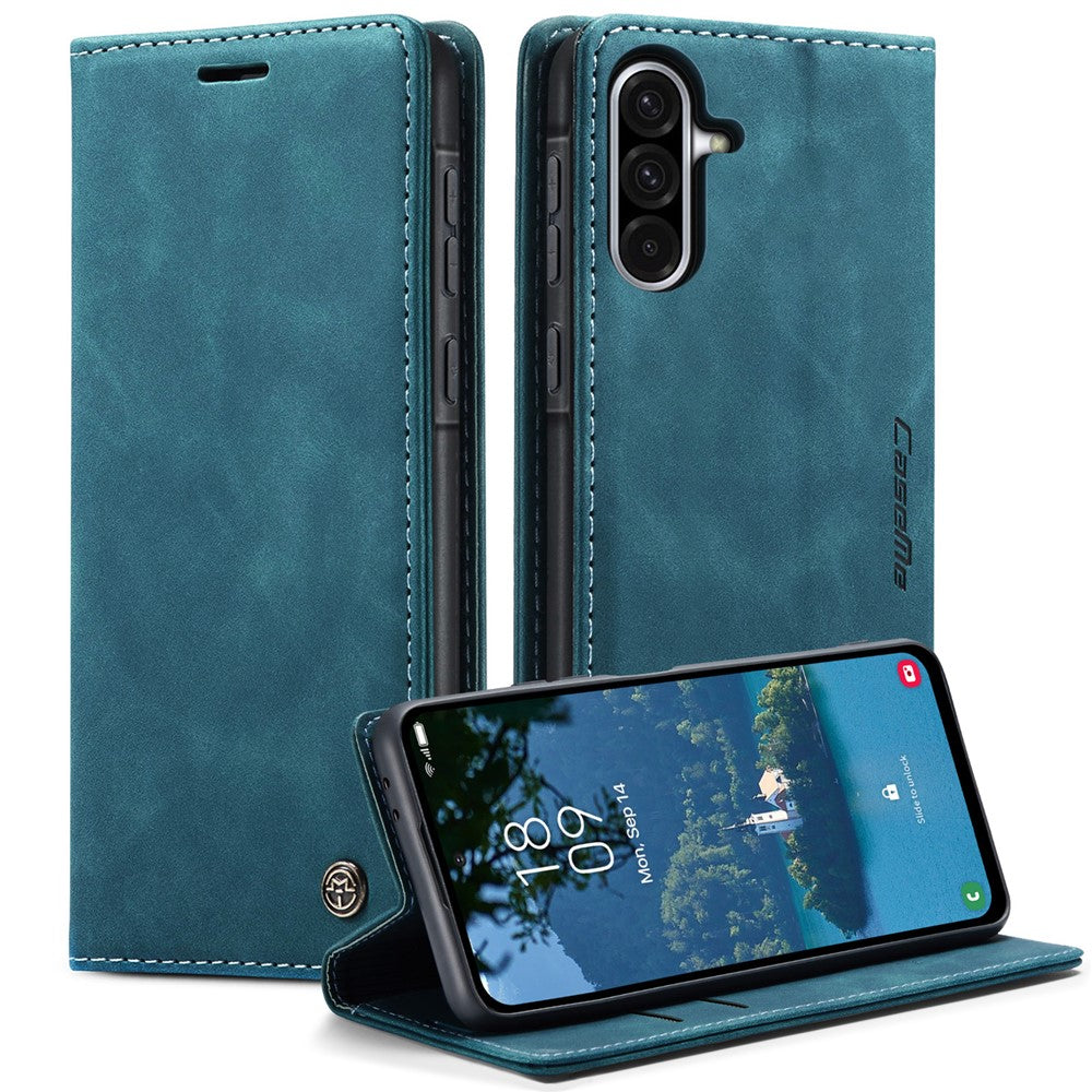 CASEME-013-Series-For-Samsung-Galaxy-A56-5G-Case-Card-Holder-Stand-Leather-Phone-Cover-Blue
