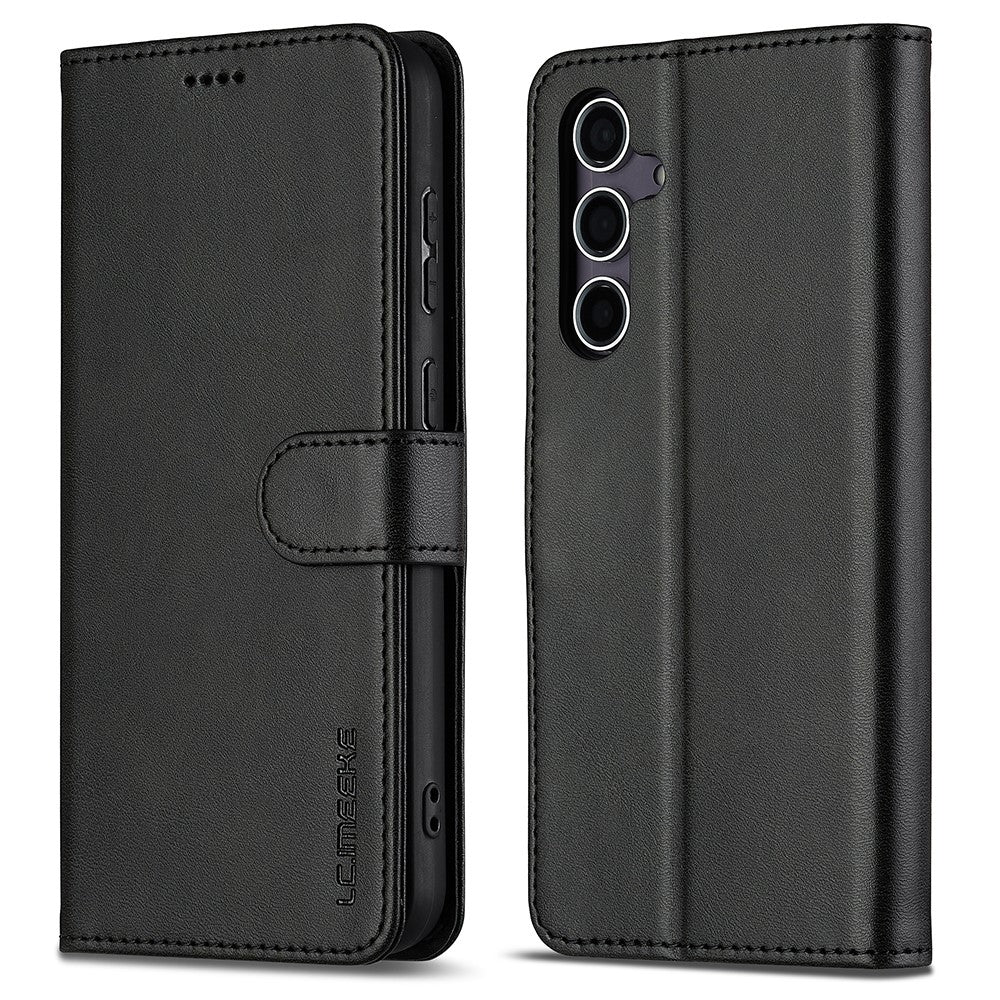 LC.IMEEKE-For-Samsung-Galaxy-A56-5G-Case-Calf-Texture-PU-Leather-Stand-Wallet-Phone-Cover-Black