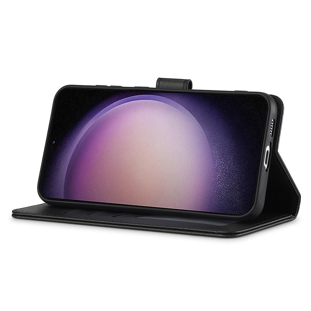 LC.IMEEKE-For-Samsung-Galaxy-A56-5G-Case-Calf-Texture-PU-Leather-Stand-Wallet-Phone-Cover-Black