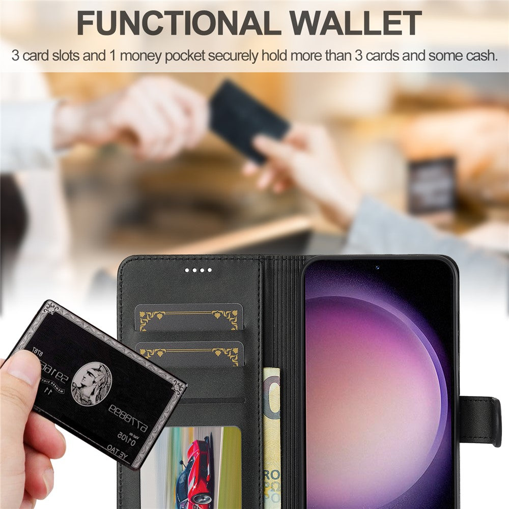 LC.IMEEKE-For-Samsung-Galaxy-A56-5G-Case-Calf-Texture-PU-Leather-Stand-Wallet-Phone-Cover-Black