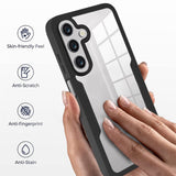 For-Samsung-Galaxy-A26-5G-Case-Acrylic+TPU-Clear-Phone-Cover-with-PET-Screen-Film-Black