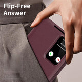 For-Samsung-Galaxy-S24-Leather-Phone-Case-with-View-Window-Card-Slot-Wine-Red