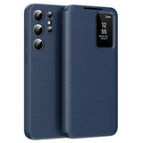 For-Samsung-Galaxy-S24-Ultra-Leather-Phone-Case-with-View-Window-Card-Slot-Sapphire