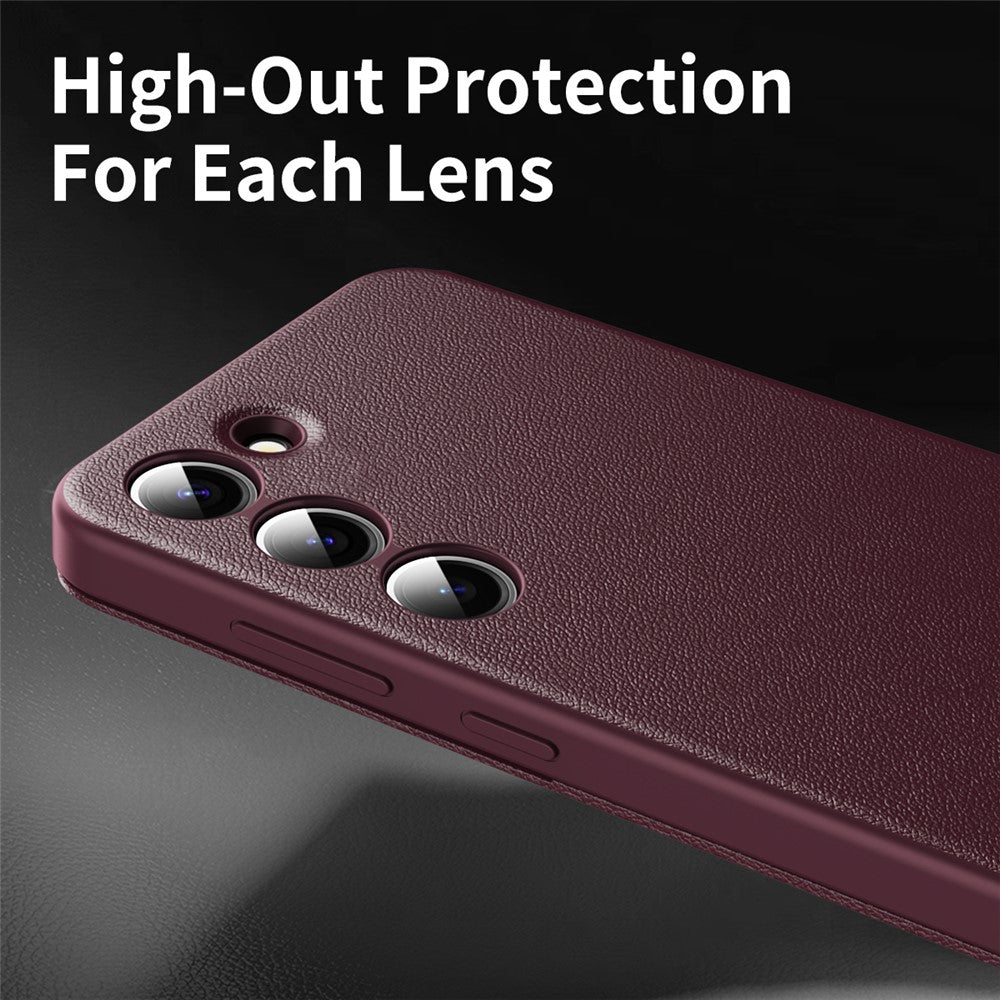 For-Samsung-Galaxy-S22-5G-Case-Leather-Phone-Cover-with-View-Window-Card-Slot-Wine-Red