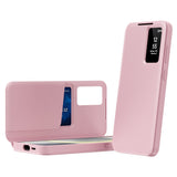 For-Samsung-Galaxy-S23-Ultra-Case-Leather-Phone-Cover-with-View-Window-Card-Slot-Pink